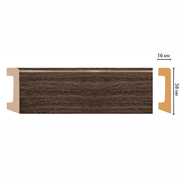 Плинтус напольный DECOMASTER D234-85 ДМ (58*16*2400мм)