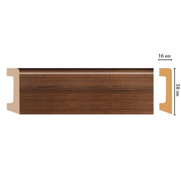 Плинтус напольный DECOMASTER D234-74ДМ (58*16*2400мм)